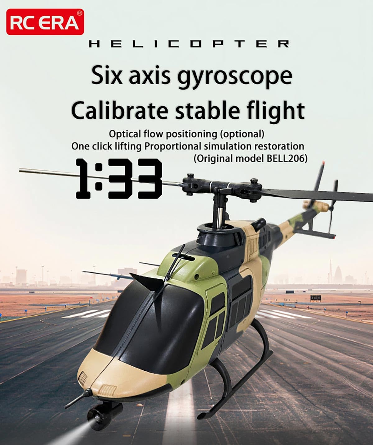 RC ERA C138 Bell206 6ch ラジコンヘリコプター RC ERA C138 Bell 206 Gyro Stabilized Scale RC Helicopter - RTF